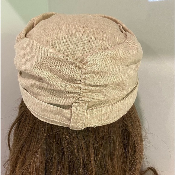 Retro 80s Hard Rock Cafe Tan Canvas Comrade Hat Newsboy Cap One Size - Picture 4 of 9